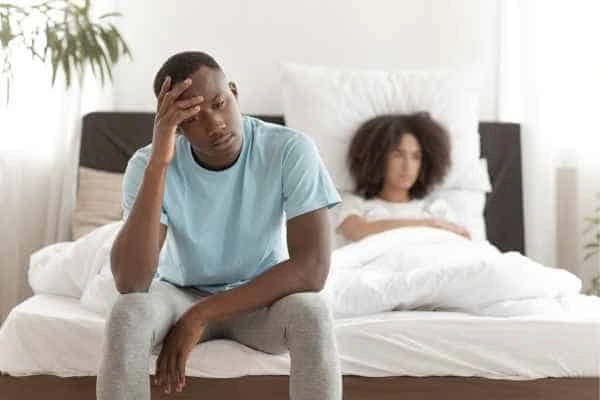 Man upset about ED symptoms Sands End