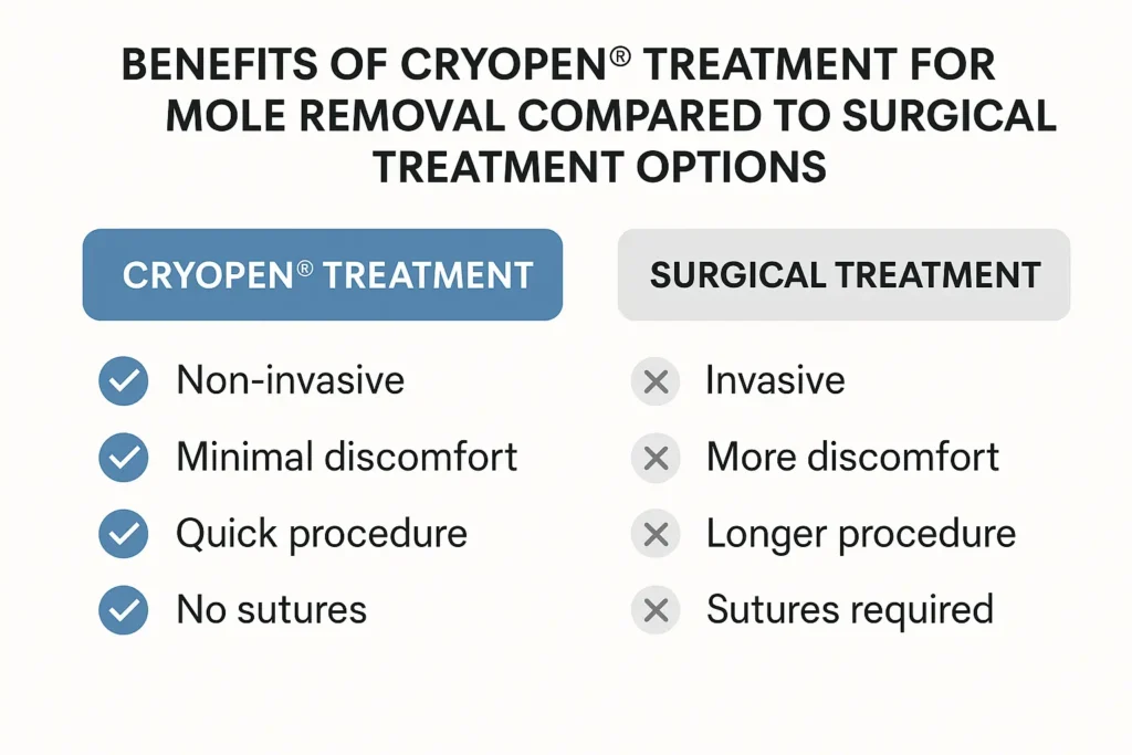 Benefits of professional mole-removal assessment at LA LIPO Sands End