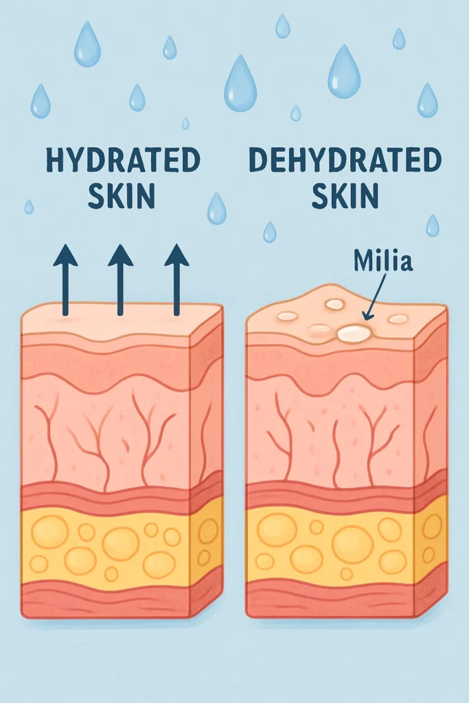 The importance of hydration and milia production Sands End
