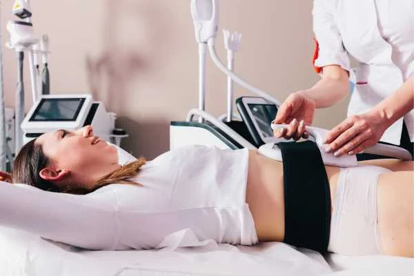 woman having body sculpting to help improve her body image and her mental health Sands End